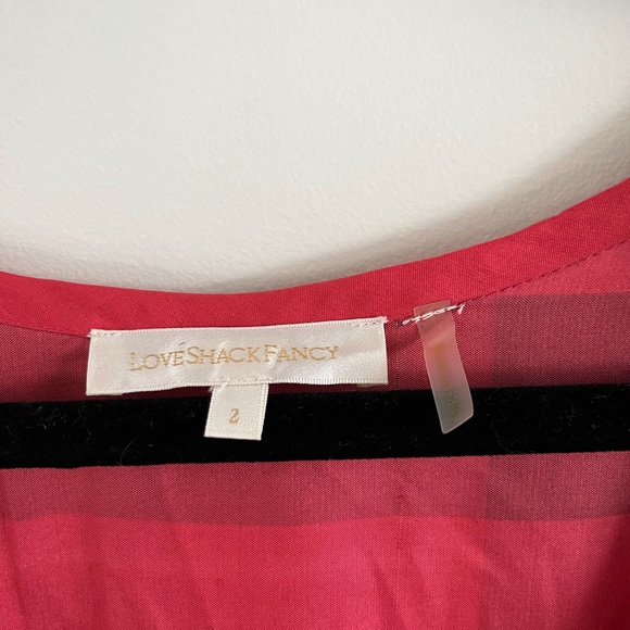 LoveShackFancy Red Plaid Silk Dress for Holidays - 2 - Picture 6 of 9